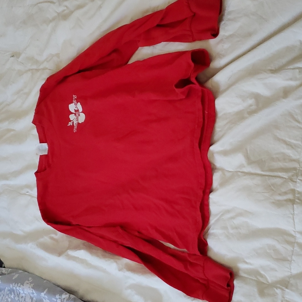 Employee TJS Crew Red Long Sleeve Tee Shirt